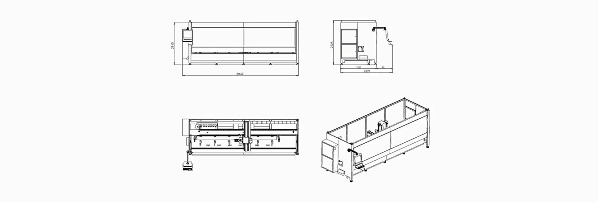 INO CALIFORNIA 4 Axis CNC Profile Machining Center