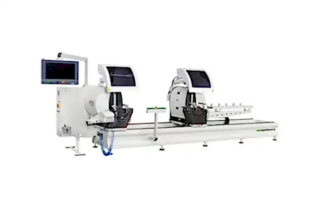 INO TESLA 40 Inside Outside Pneumatic Tilting Double Mitre Saw 4m